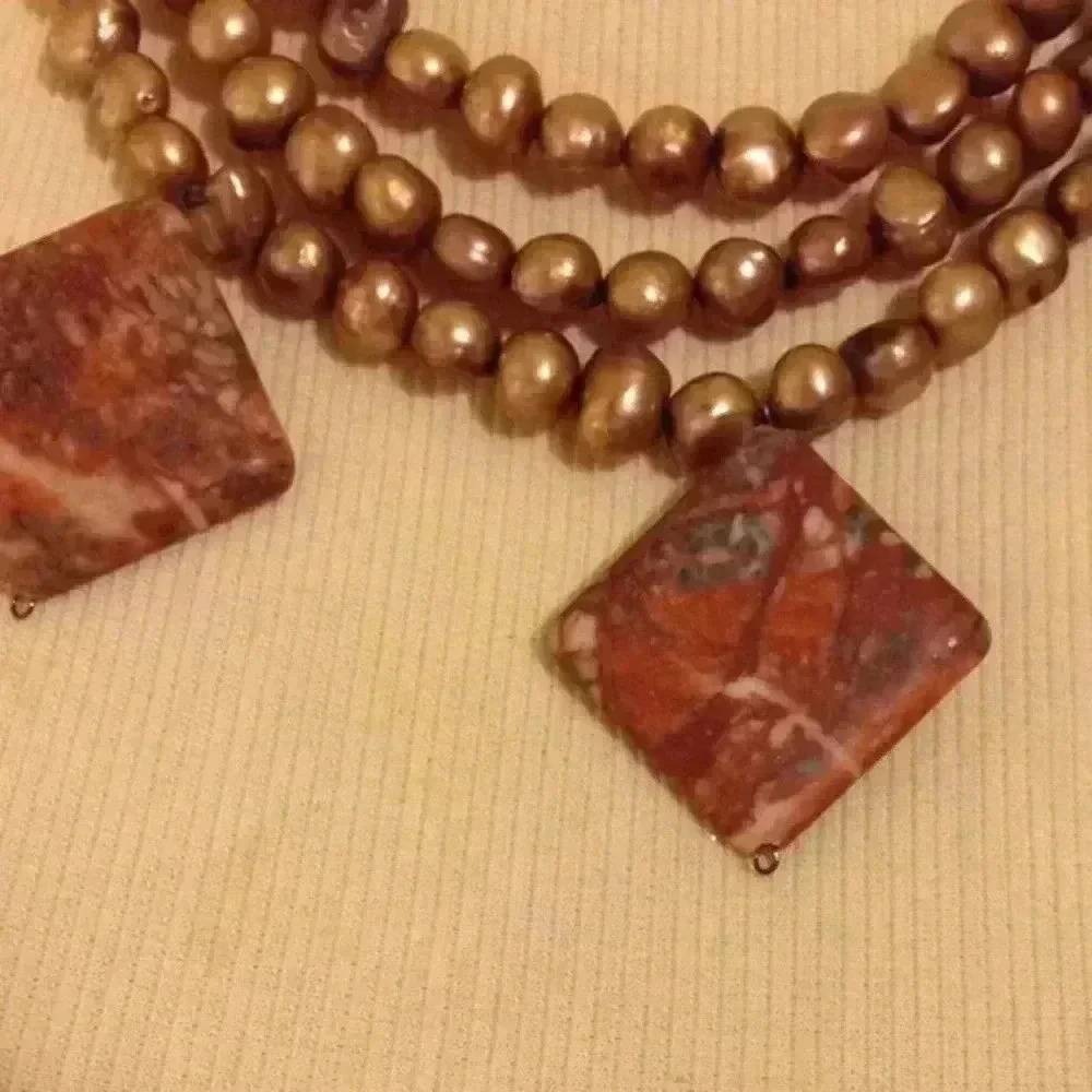 One of a kind pear stone necklace - Picture 2 of 4